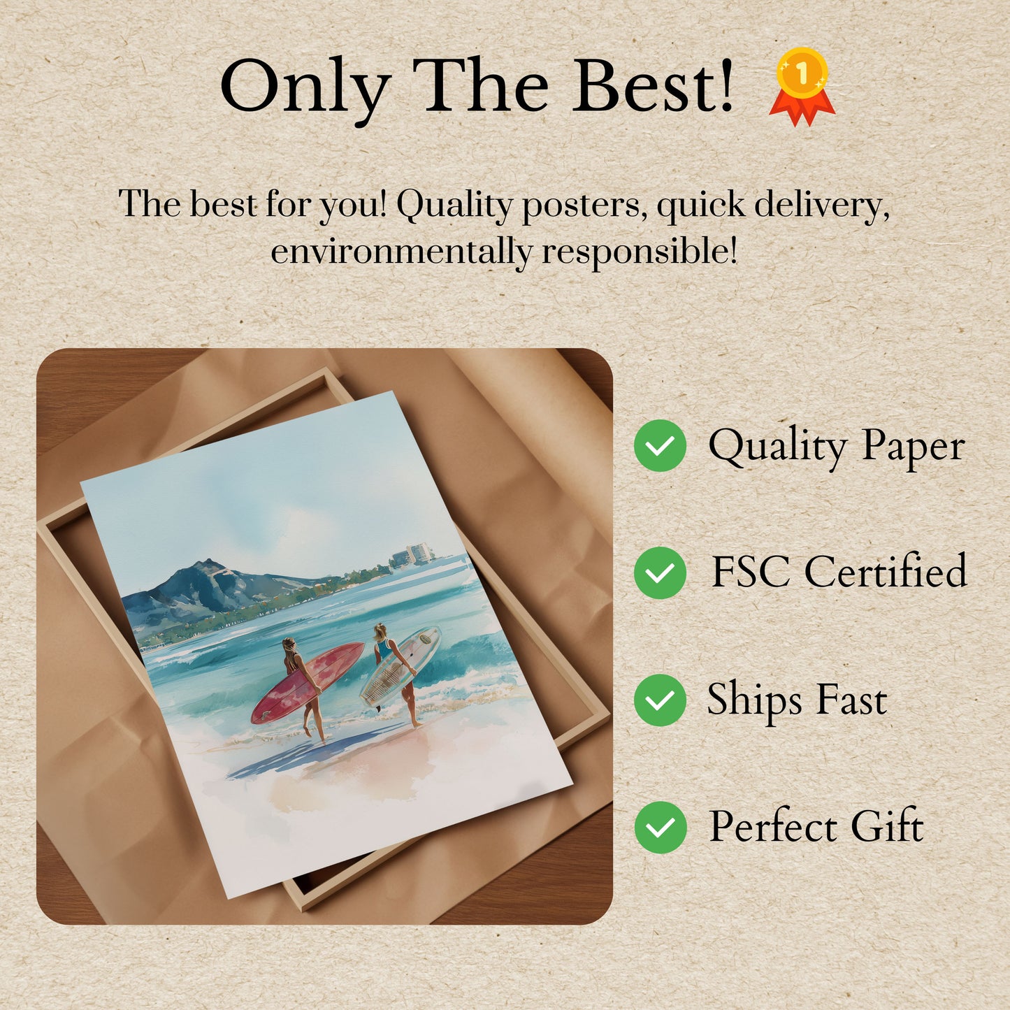 Coastal Surf Adventure Poster