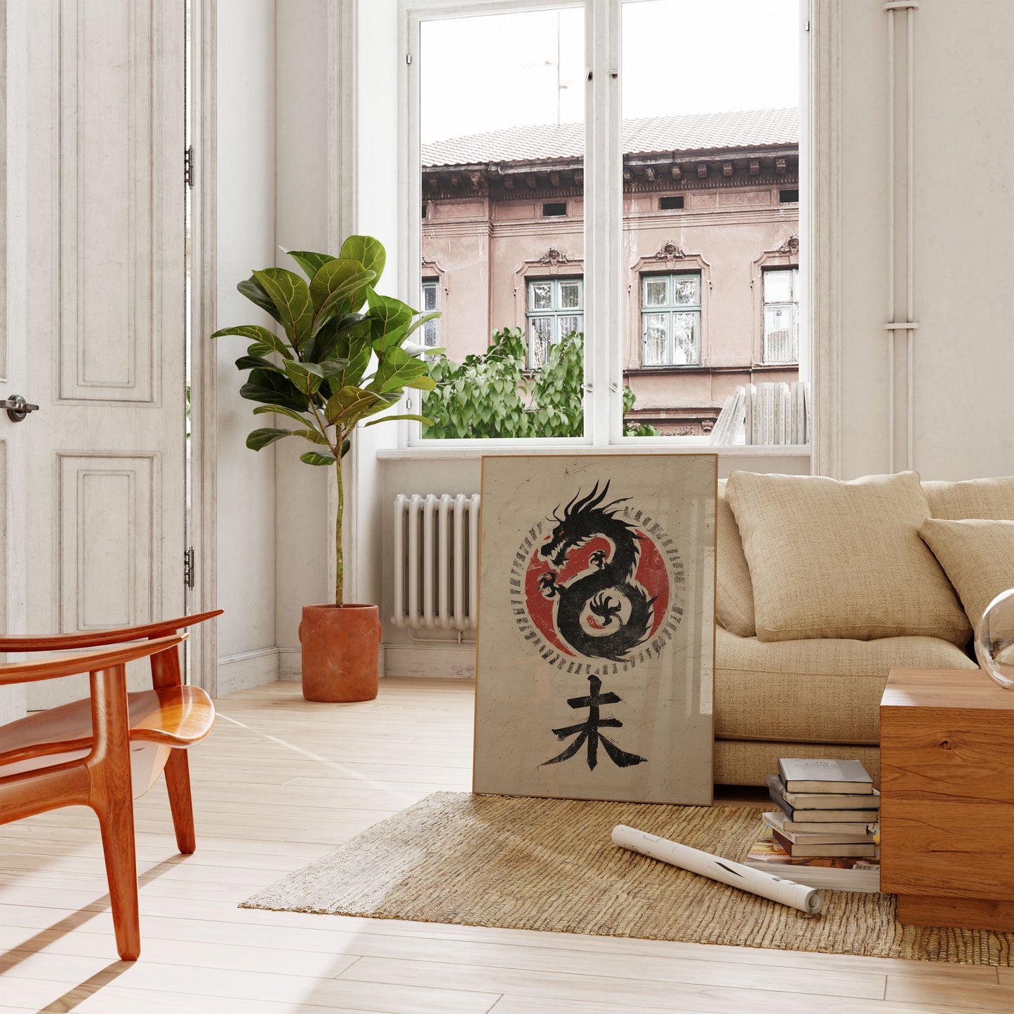 Póster del emblema del dragón oscuro