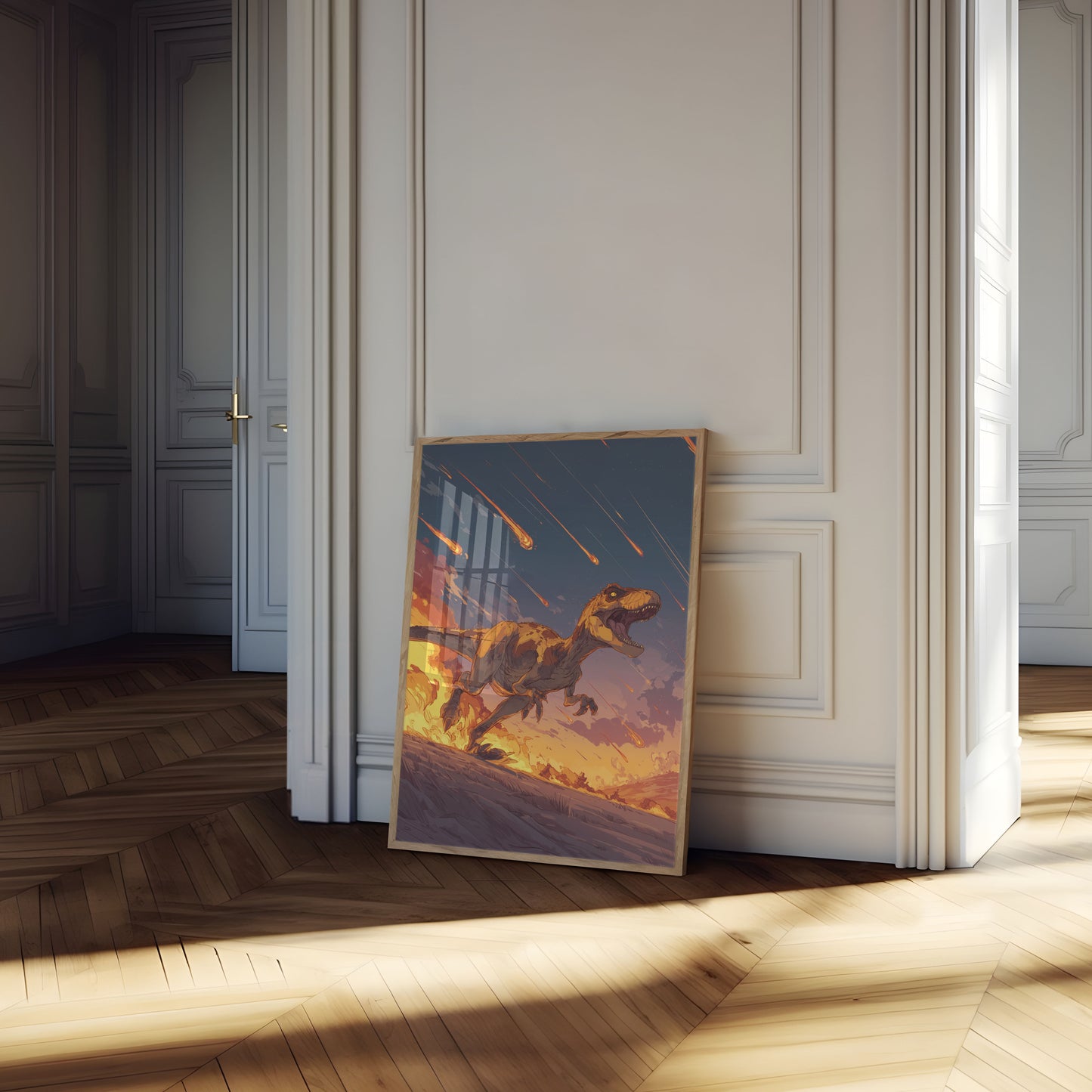 Póster del evento de extinción de los dinosaurios