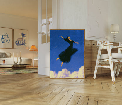 Plakat med nattehimmel over New Zealand
