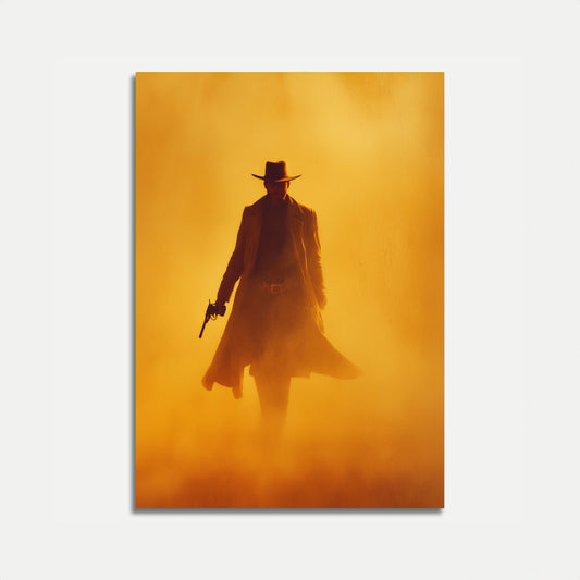 Ensom Pistolmand i Støvplakat