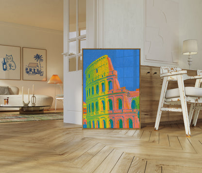 Buntes Kolosseum Rom Plakat