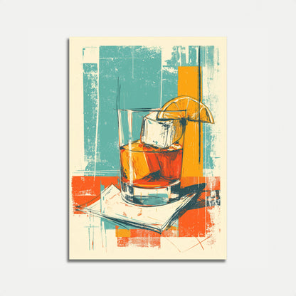 Vintage Cocktail Art Poster