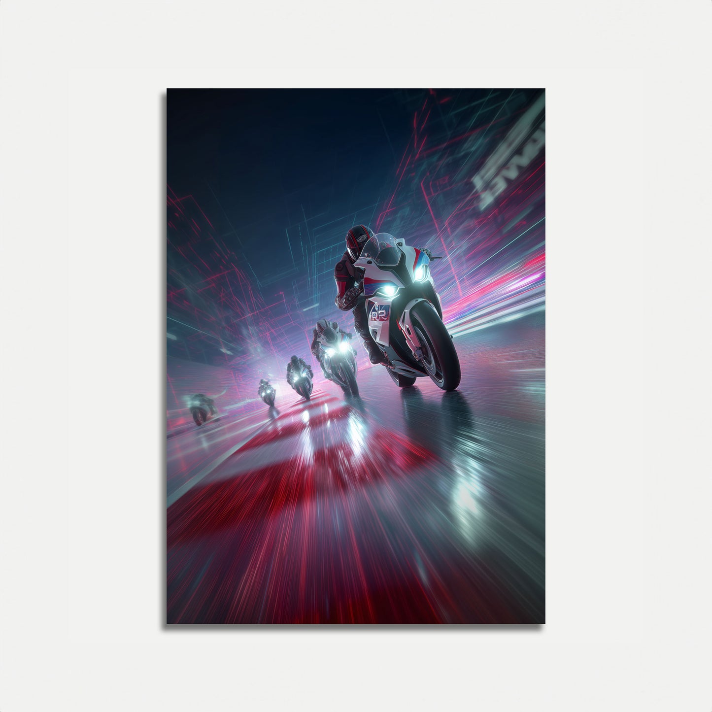 High-Speed Motorcycle Racing Poster