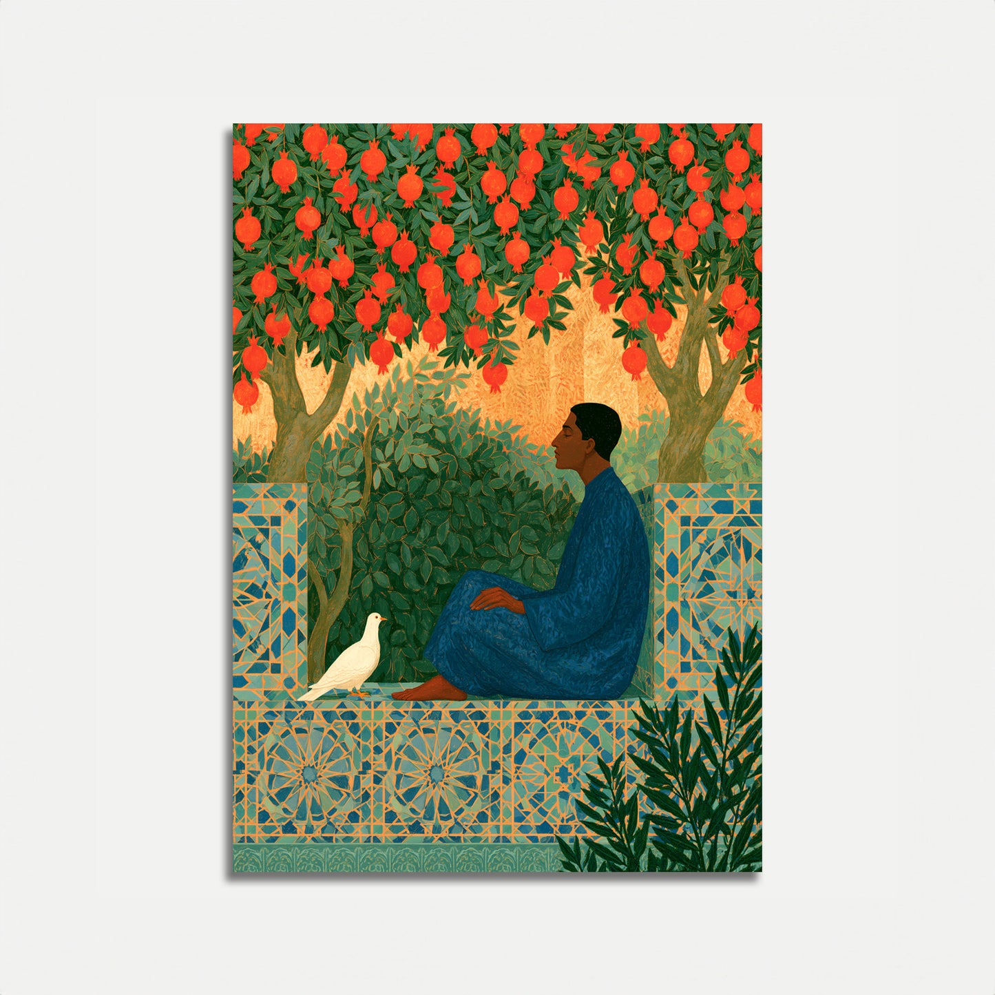 Putsjon hage meditasjonsplakat