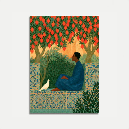 Putsjon hage meditasjonsplakat