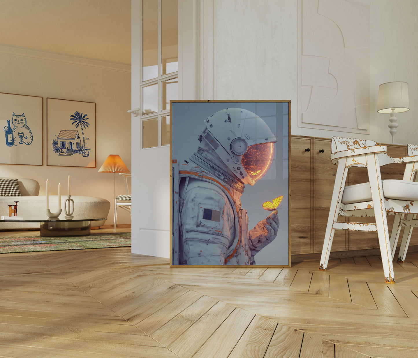 Cosmic Butterfly Encounter Poster