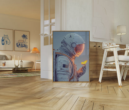 Cosmic Butterfly Encounter Poster