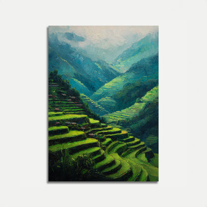 Alpine Valley Mountain Landscape Poster
