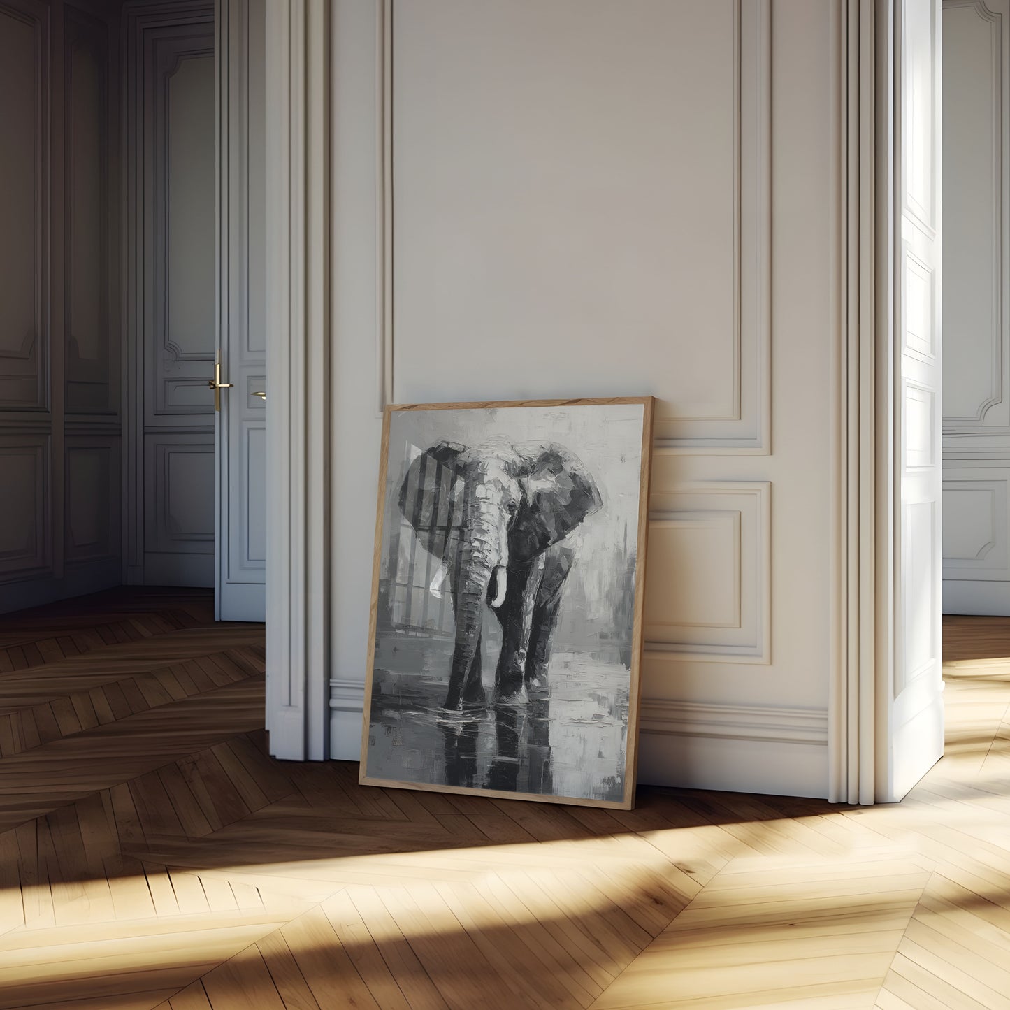 Majestic Gray Elephant Poster