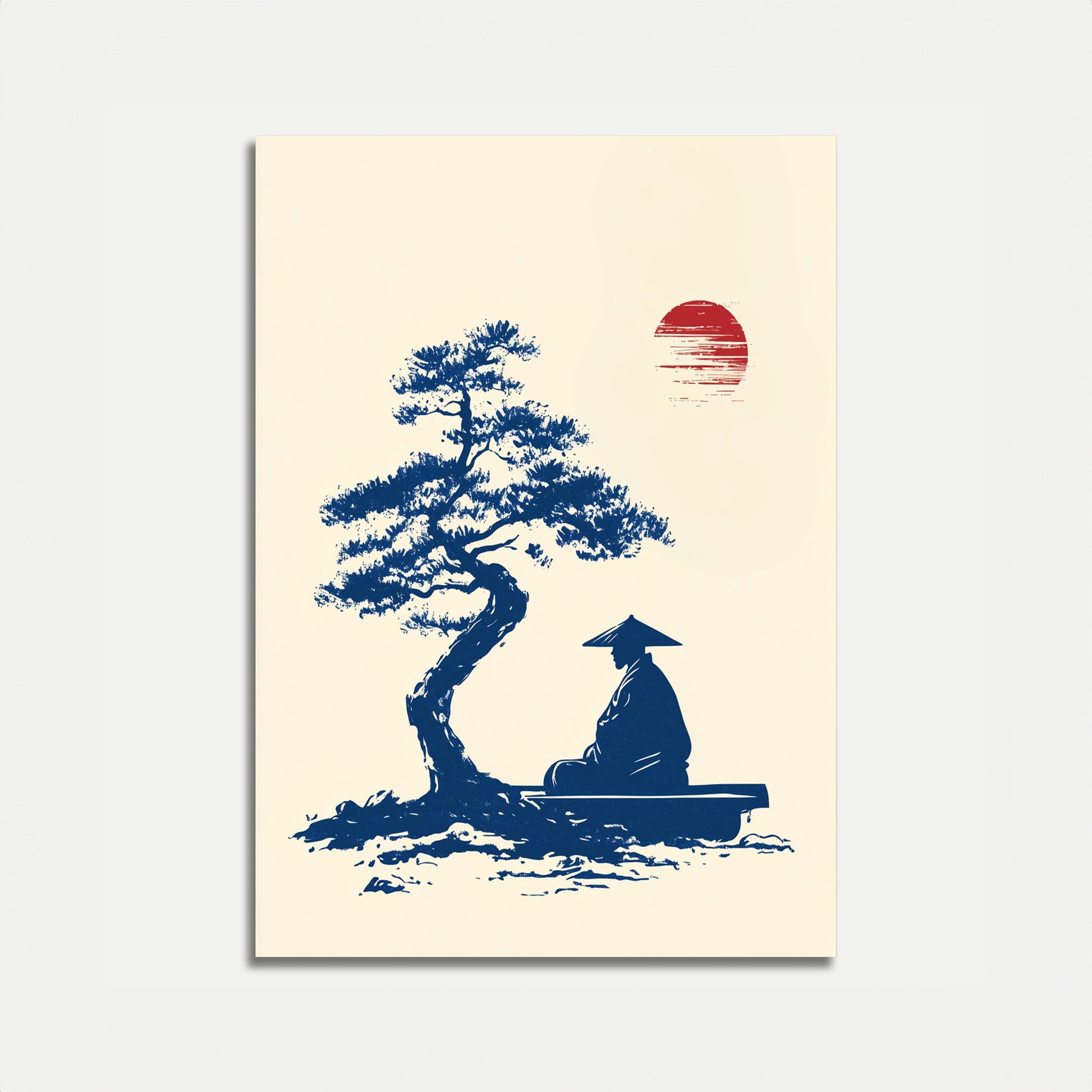 bonsai tree poster Zen Monk Bonsai Tree Poster