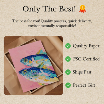 Colorful Swimming Fish Poster