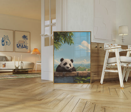 Panda Great Wall Wonder Poster