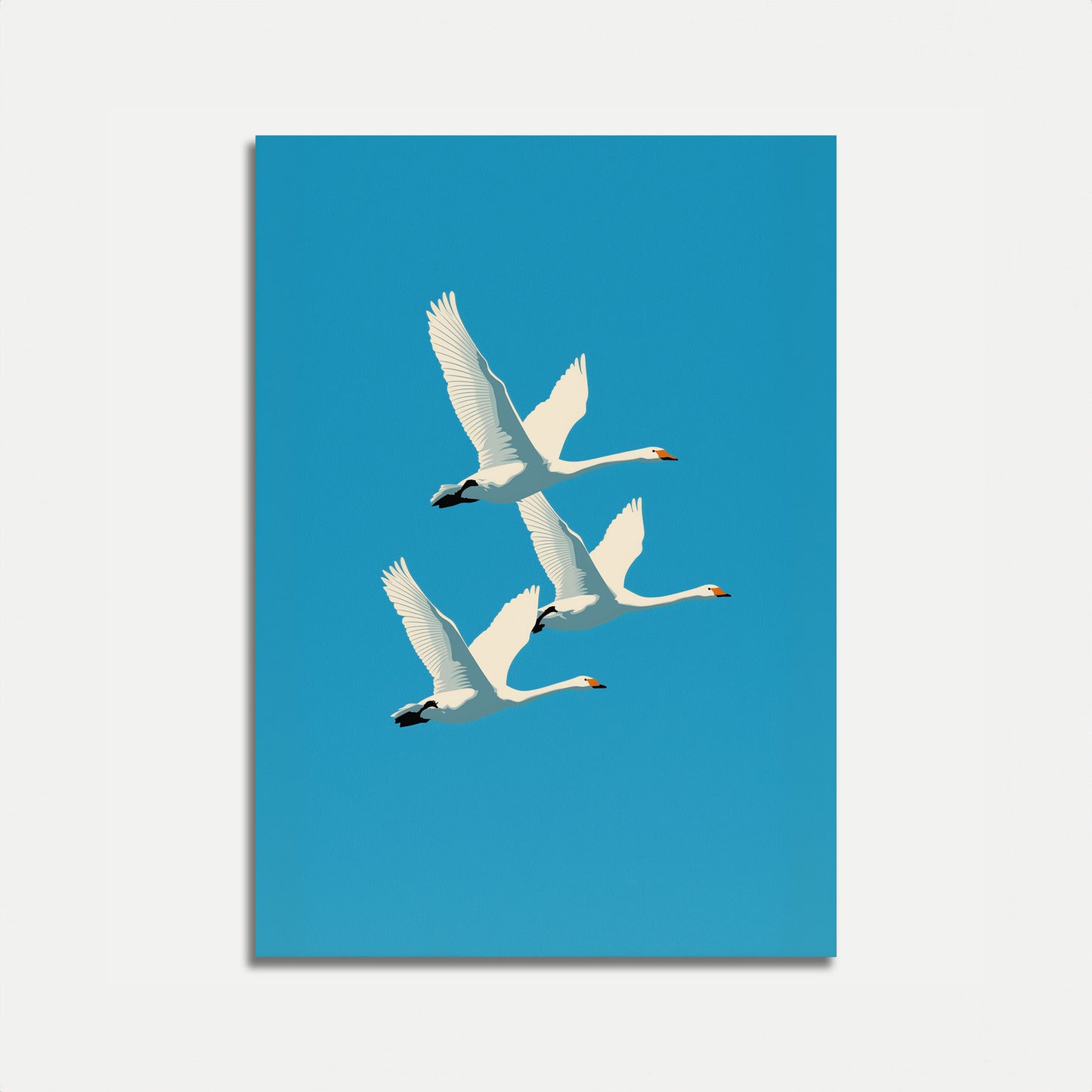 Eleganta svanar i flykt Poster