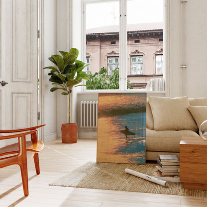 Surfer bei Golden Hour Poster