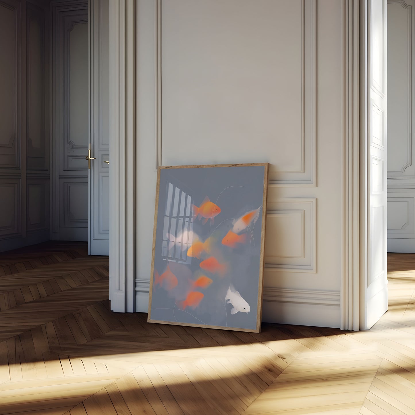 Dreamy Goldfish Swim Poster