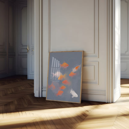 Dreamy Goldfish Swim Poster