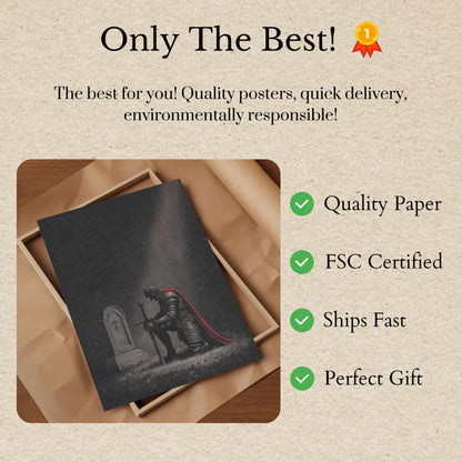 Poster del Cavaliere in Ginocchio alla Croce