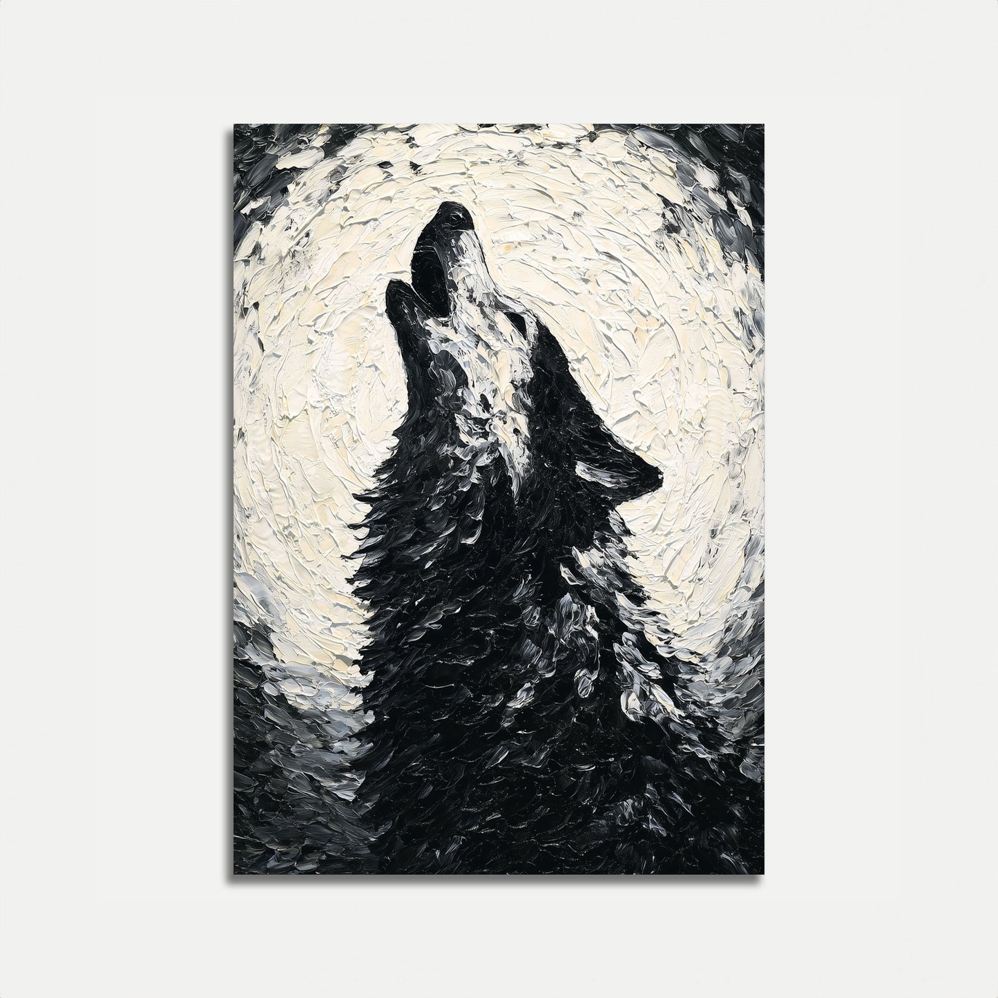 Moonlit Wolf Howl Poster