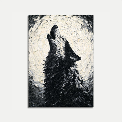 Moonlit Wolf Howl Poster