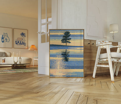 Serene Boom Reflectie Poster
