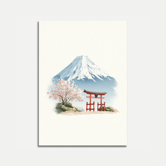 Mount Fuji Cherry Blossom Poster