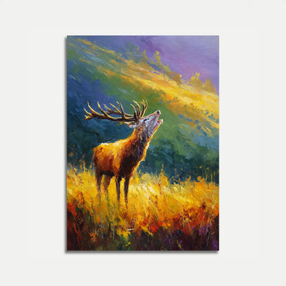 Majestic Elg som skriker i fjellene plakat