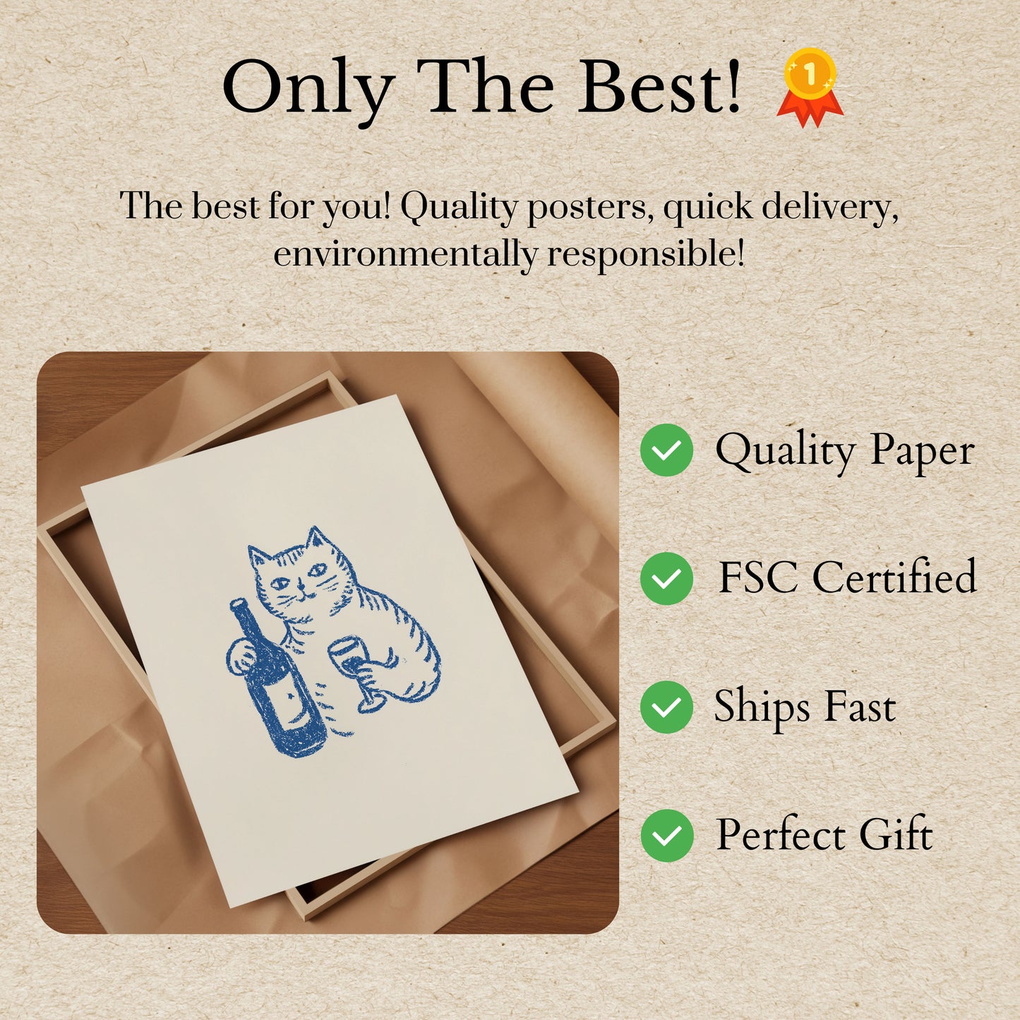 Chubby Cat Wine Night Poster