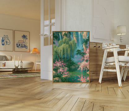 Oriental Garden Stream Plakat