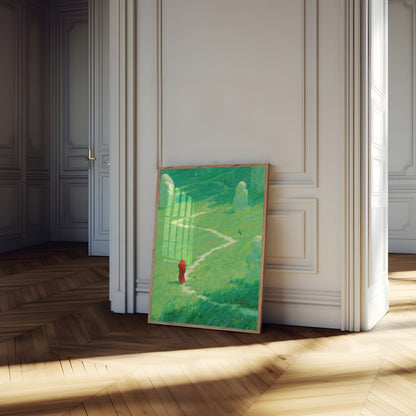 Monk Walking Sacred Path Poster