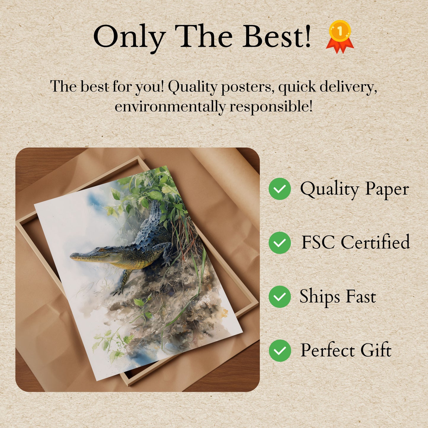 Póster de acuarela de Ancient Predator