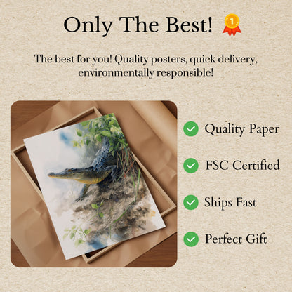 Póster de acuarela de Ancient Predator