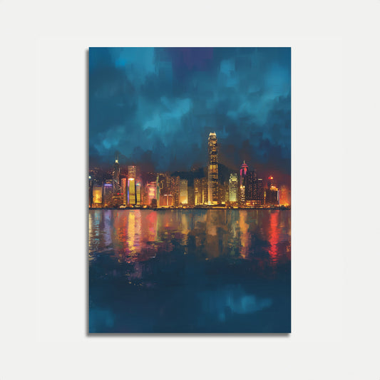 Hong Kong Nocturnal Cityscape Poster