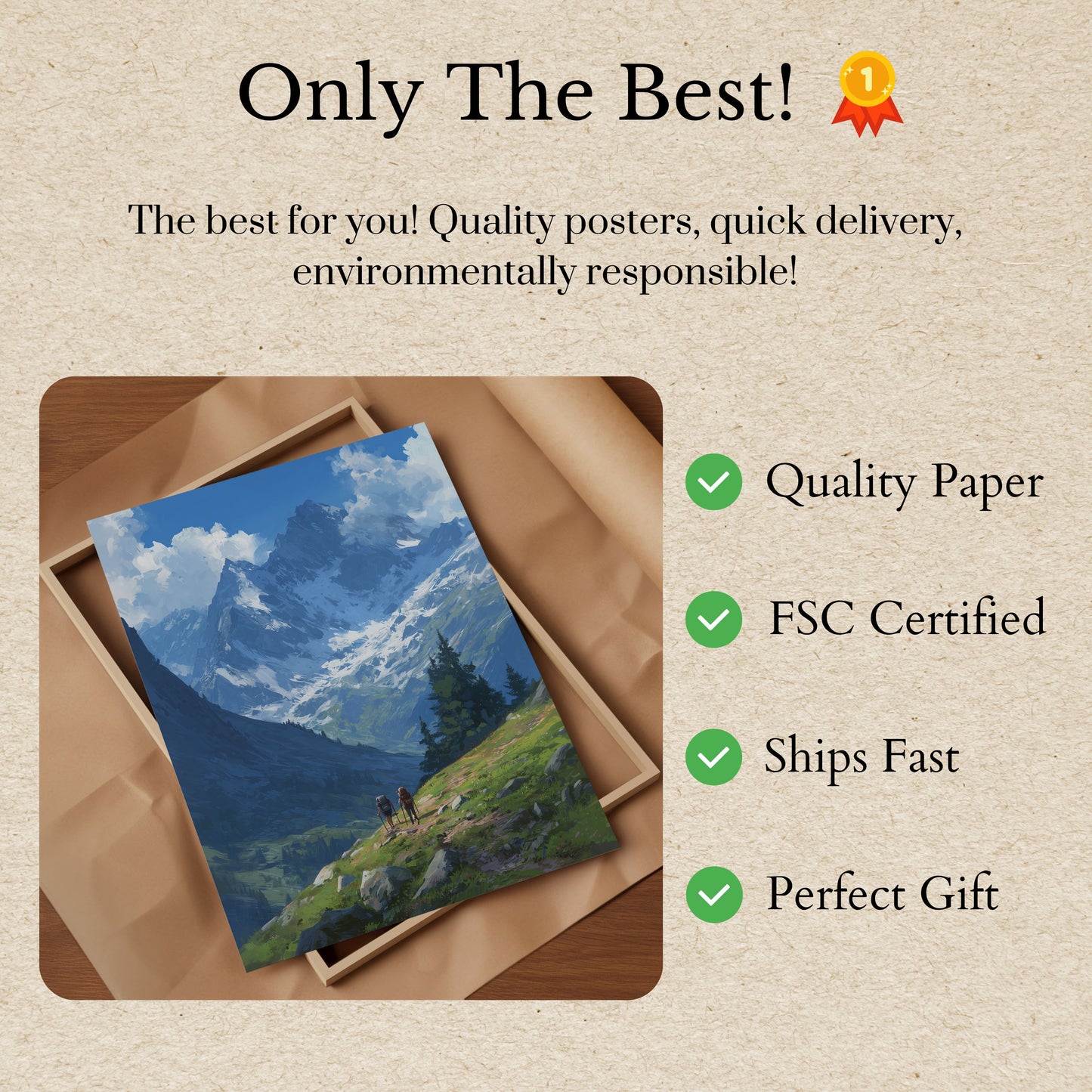 Mountain Trail Wilderness Poster