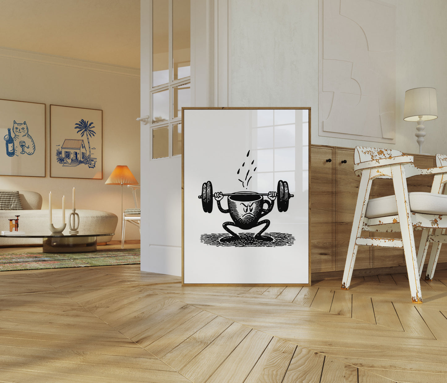 Motivatieposter voor Koffie en Workout