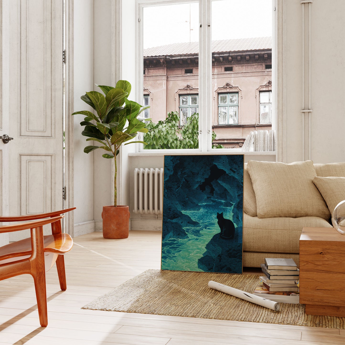 Cat by Luminous Waters Poster