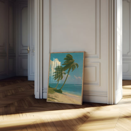 Tropischer Palmenstrand-Paradies-Poster
