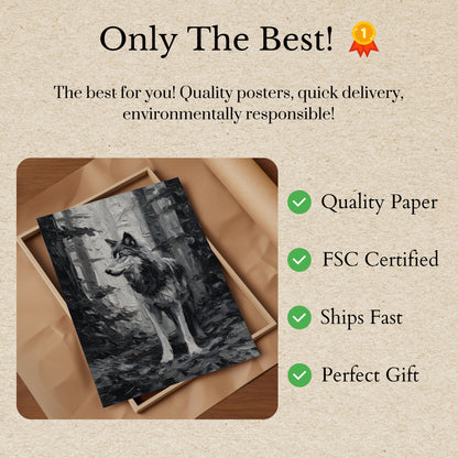 Guardian of Monochrome Forest Poster