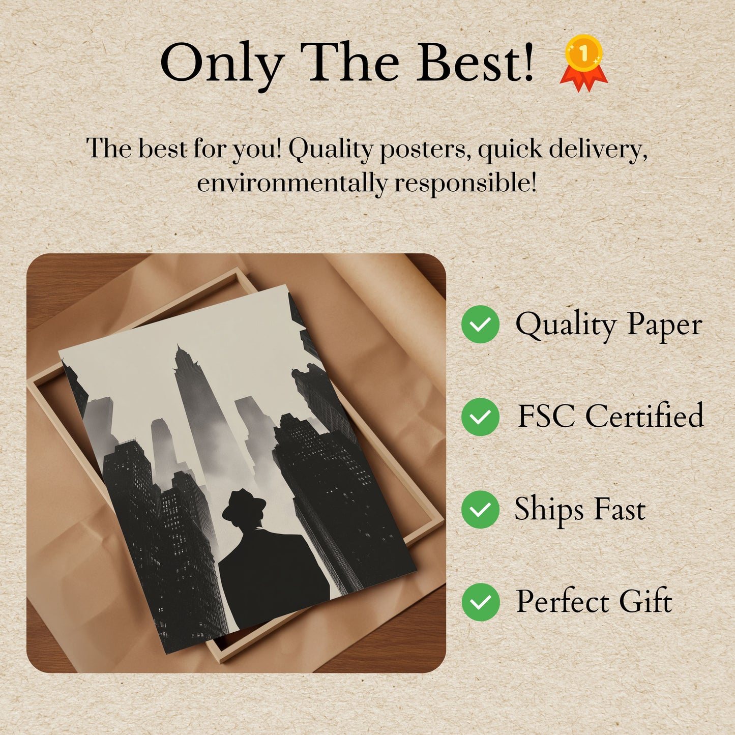 New York City Silhouette Poster