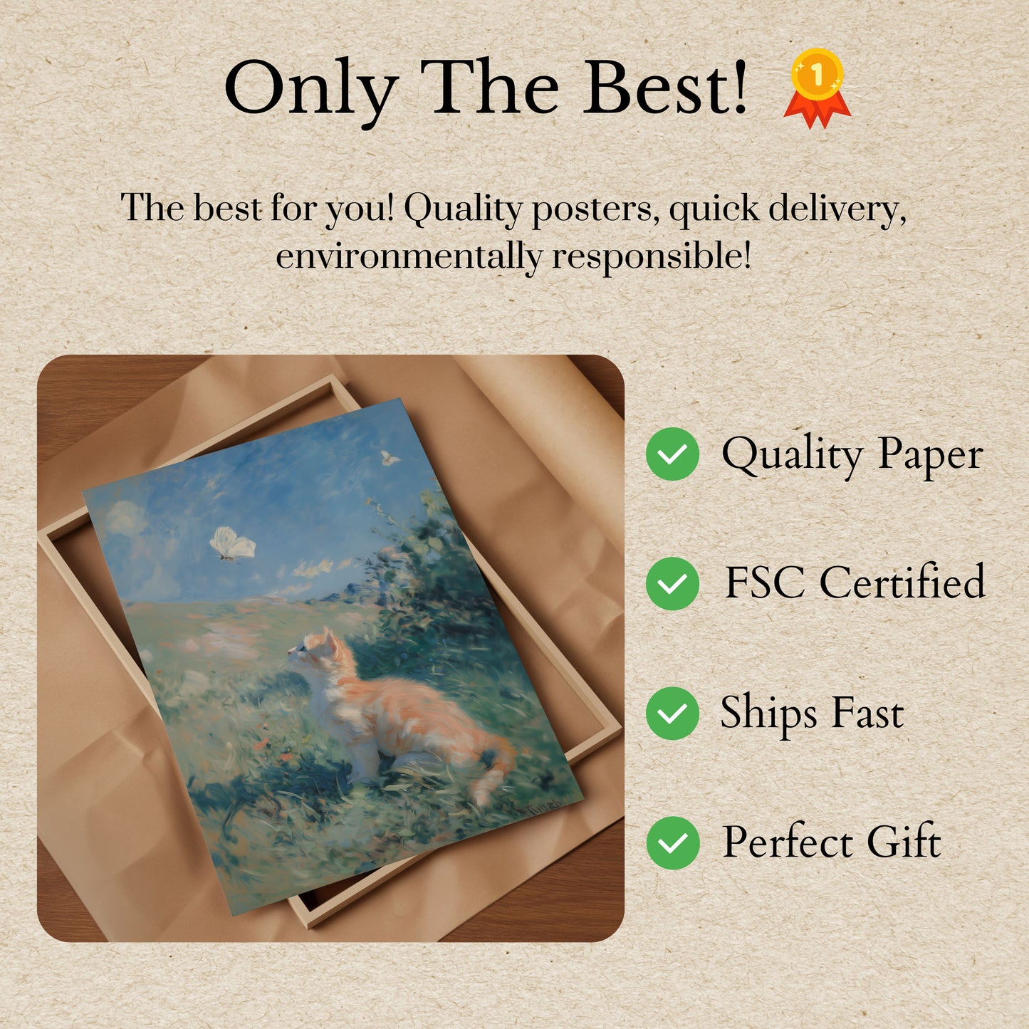 Sonhos de Borboleta Pôster de Gato