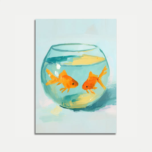 Goldfish Bowl Watercolor Poster