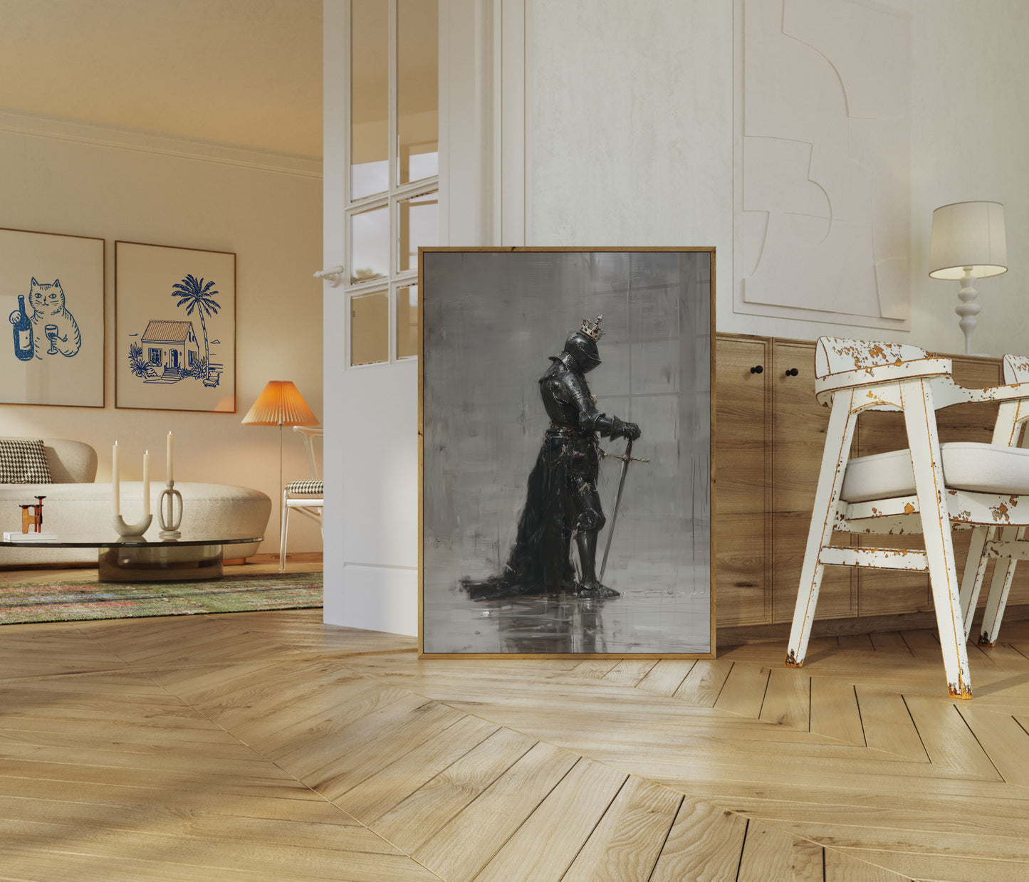 Wounded Dark Knight Medieval Poster