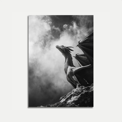 Majestic Dragon in Clouds Poster