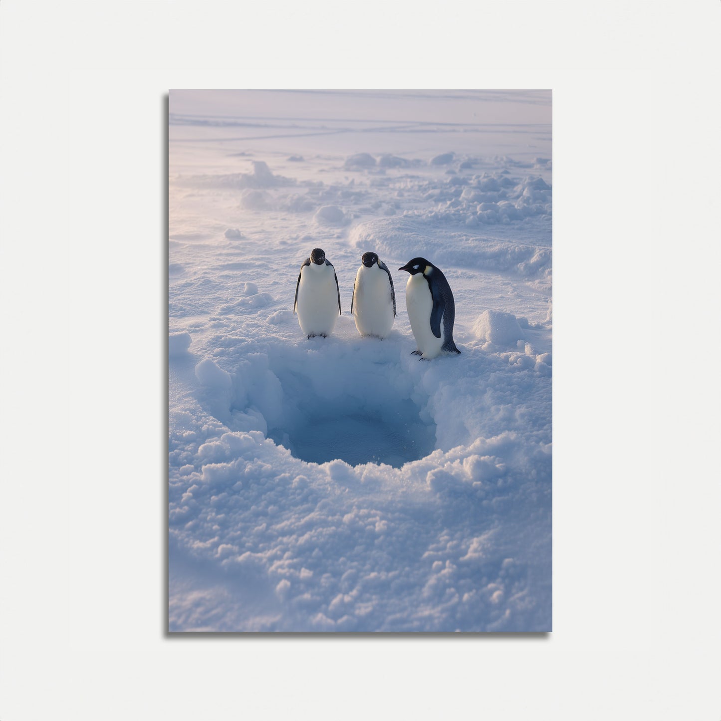 Antarctic Penguins on Ice Poster