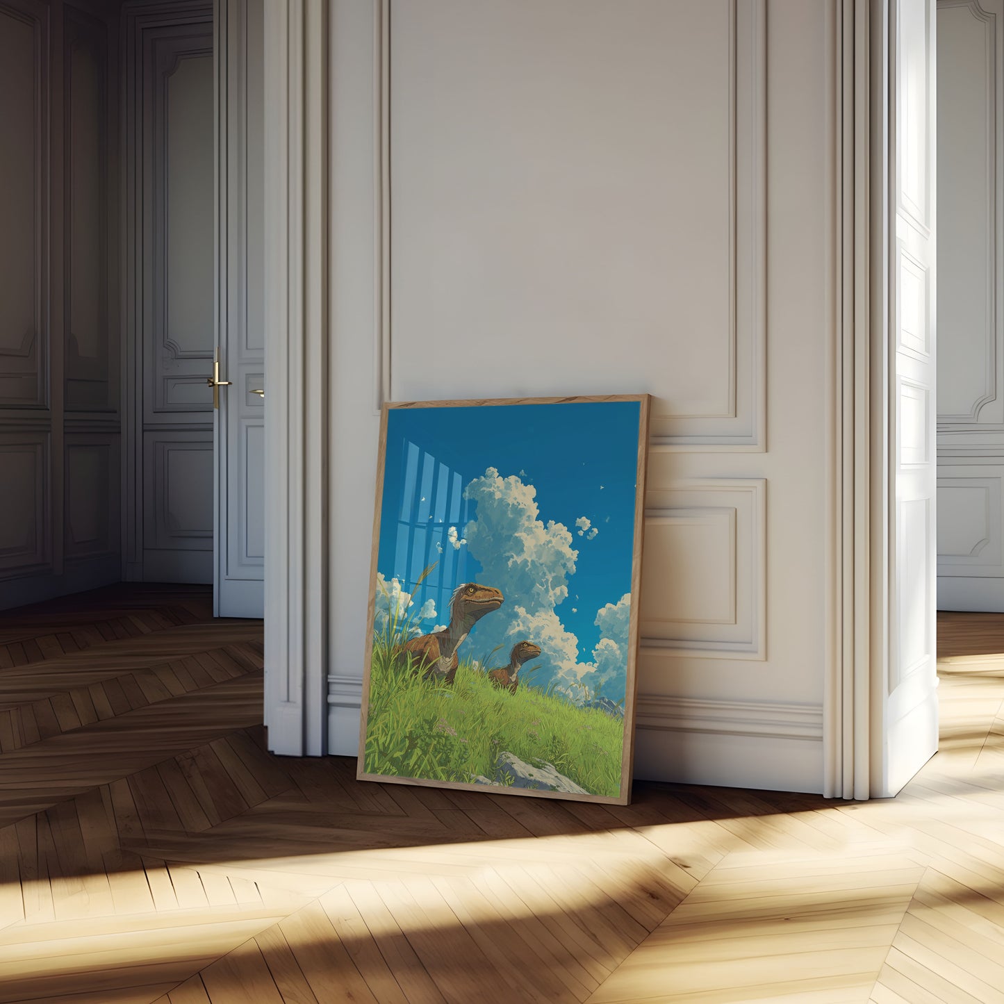 Prehistoric Grasslands Dinosaur Poster