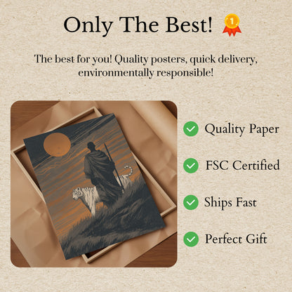 Warrior and White Tiger Poster