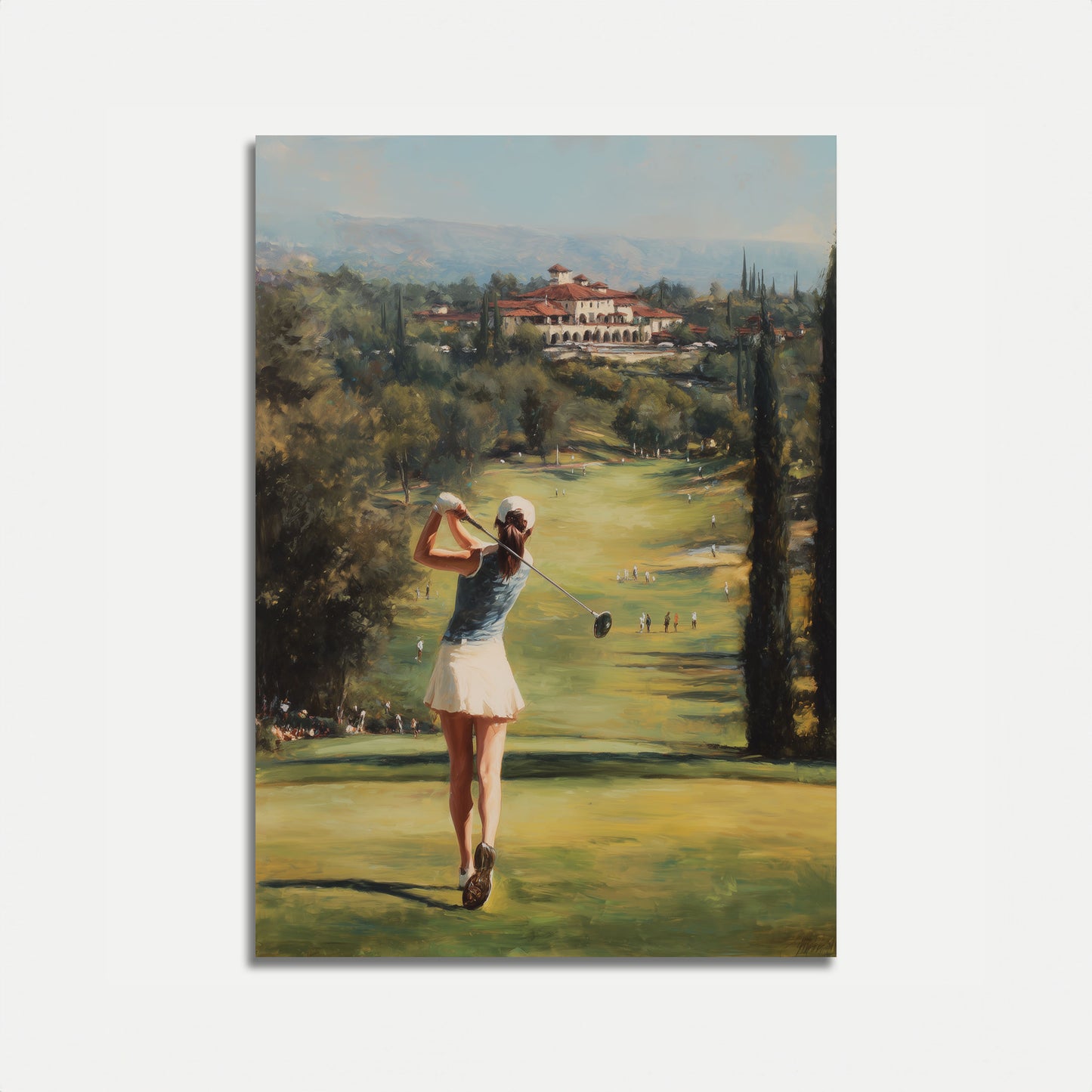 Affiche de paysage de terrain de golf élégant