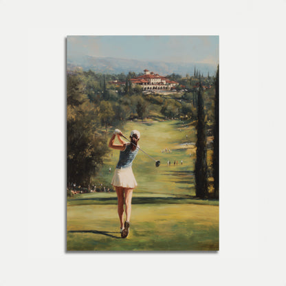 Affiche de paysage de terrain de golf élégant