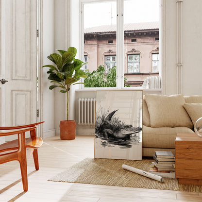 Póster del pantano de cocodrilos feroces