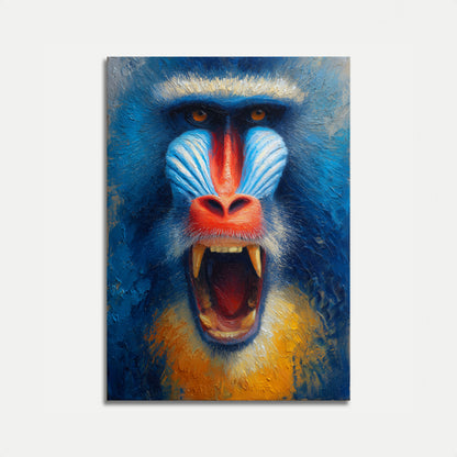 Mandrill-Gesichtsporträt-Poster